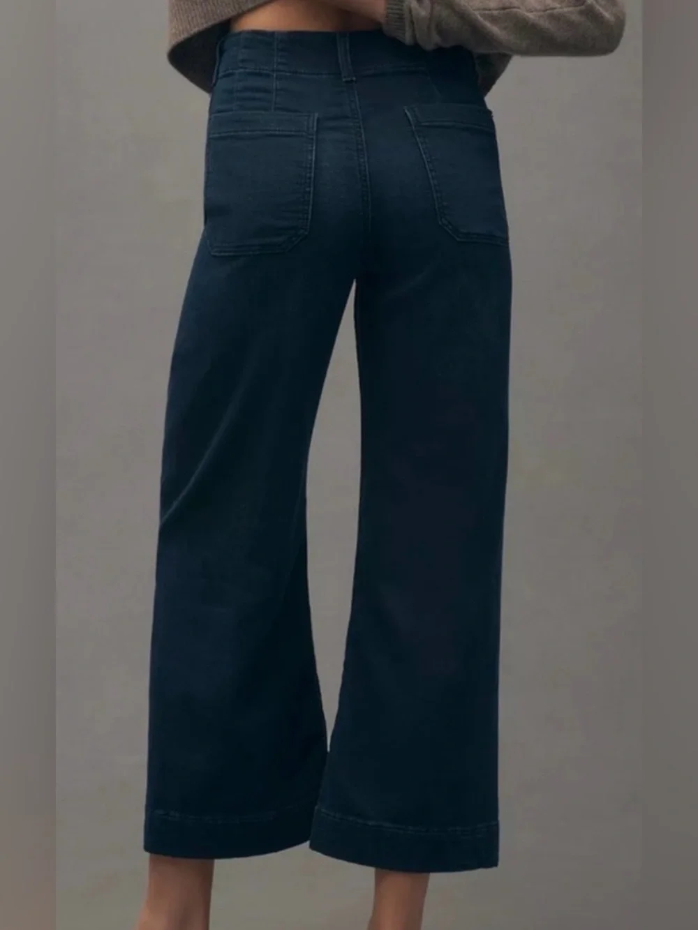 Maeve The Colette Knit High-Rise Wide-Leg Jeans - Size 32 - Picture 2 of 9